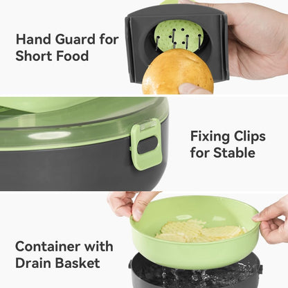 9 in 1 Multi-Functional Mandoline slicer AND vegetable chopper With Adjustable Blades